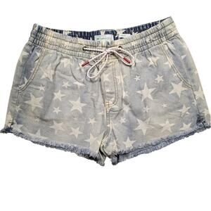 Re-Generation Shorts Womens Large Light Denim Stars Sustainable Y2K